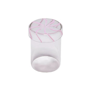 Hübsch - Joyero de cristal rosa