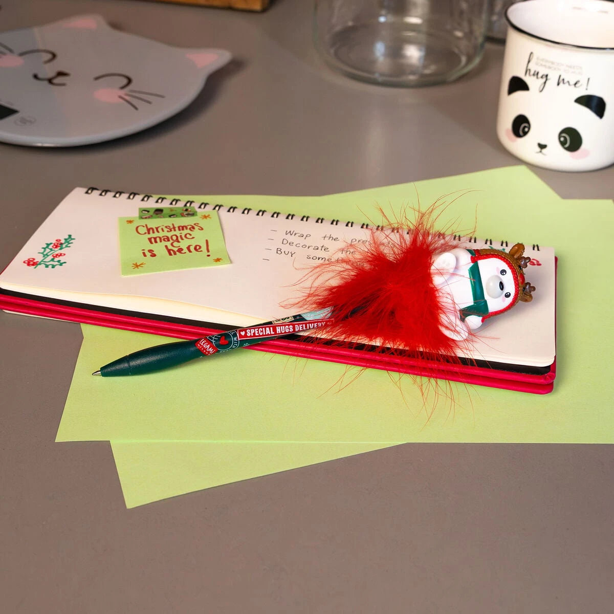 Legami - Bolígrafo Navideño con Oso Polar Iluminado - Escribir es Magia