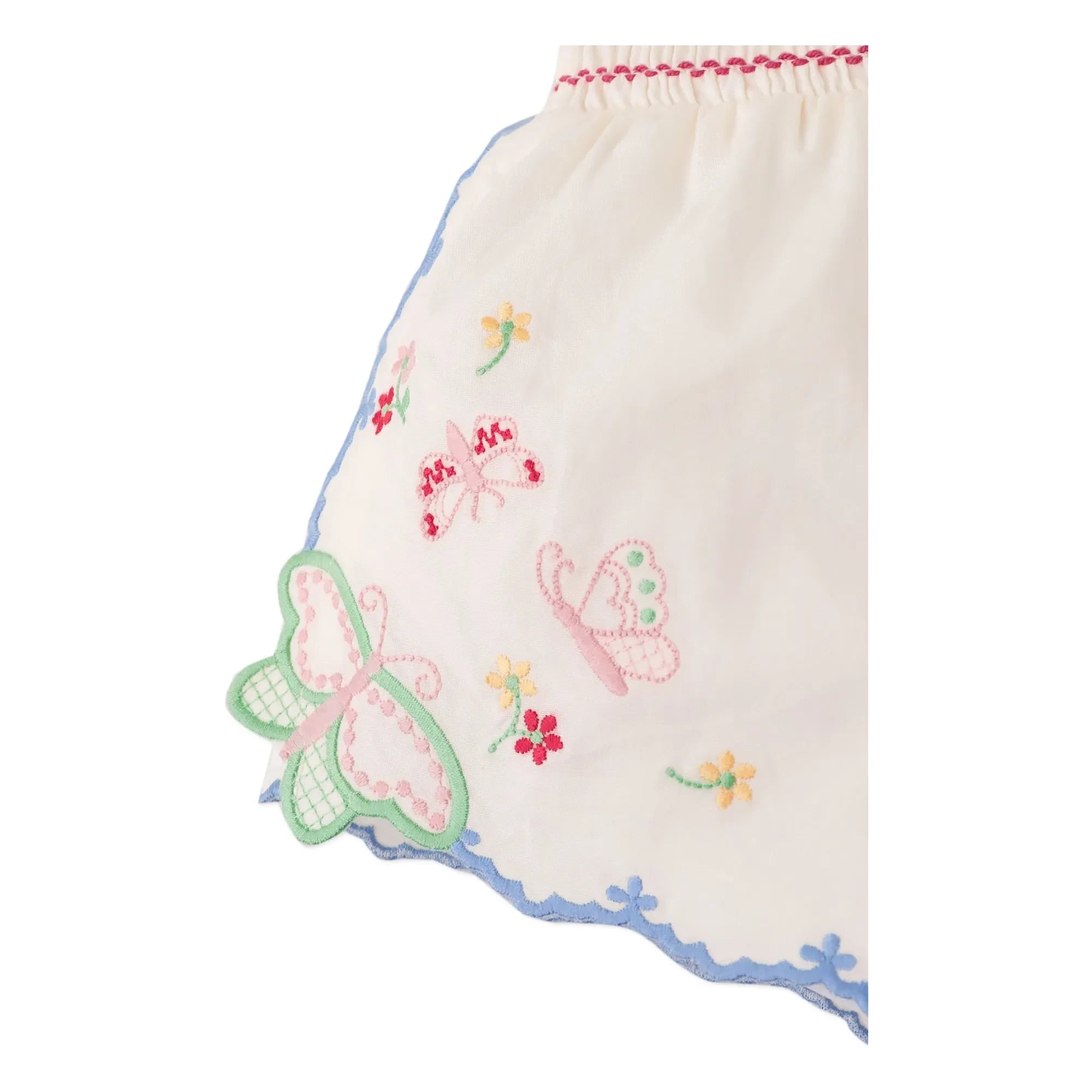 Gingersnaps - Jisoo - Short bordado para bebé | Blanco