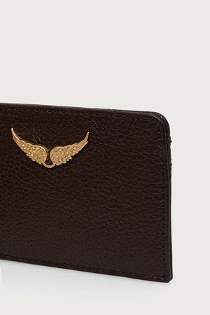 Funda de cartera de cuero para mujer