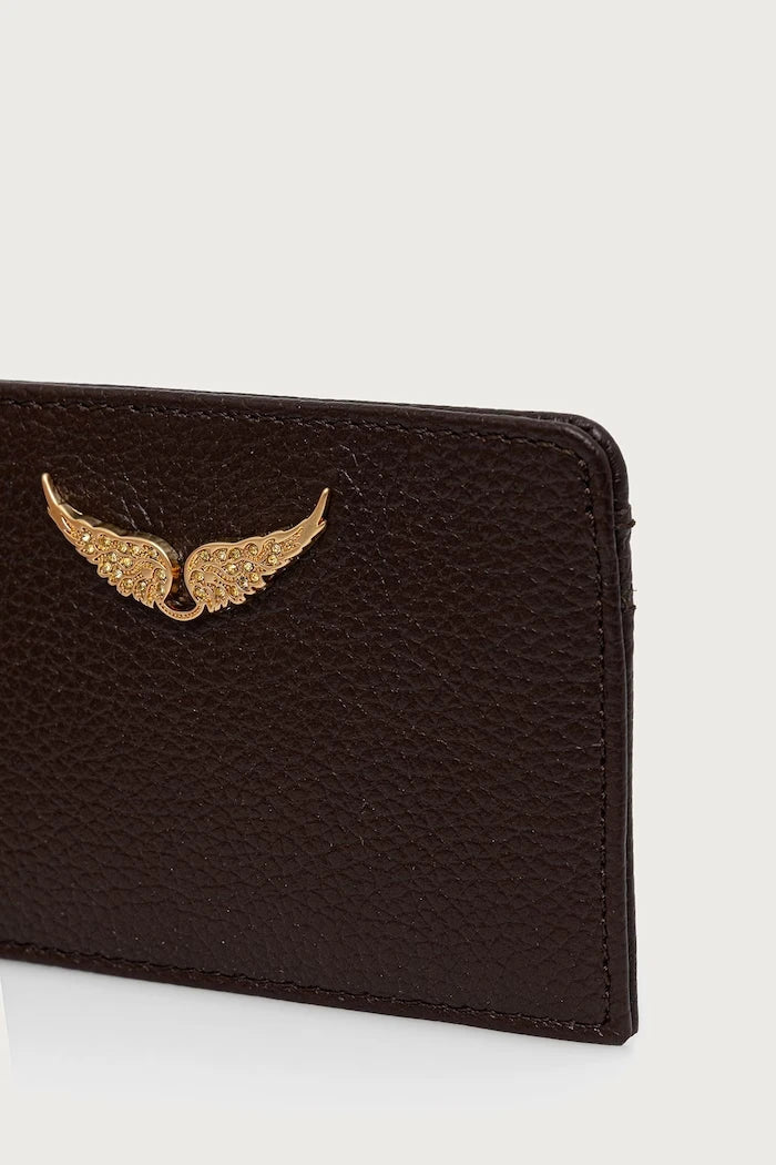Funda de cartera de cuero para mujer