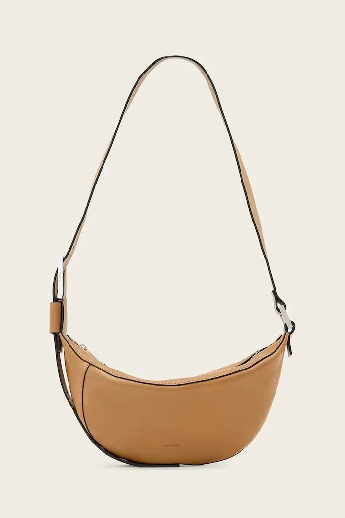 Bolso AllSaints LUNA de piel tipo croissant para mujer