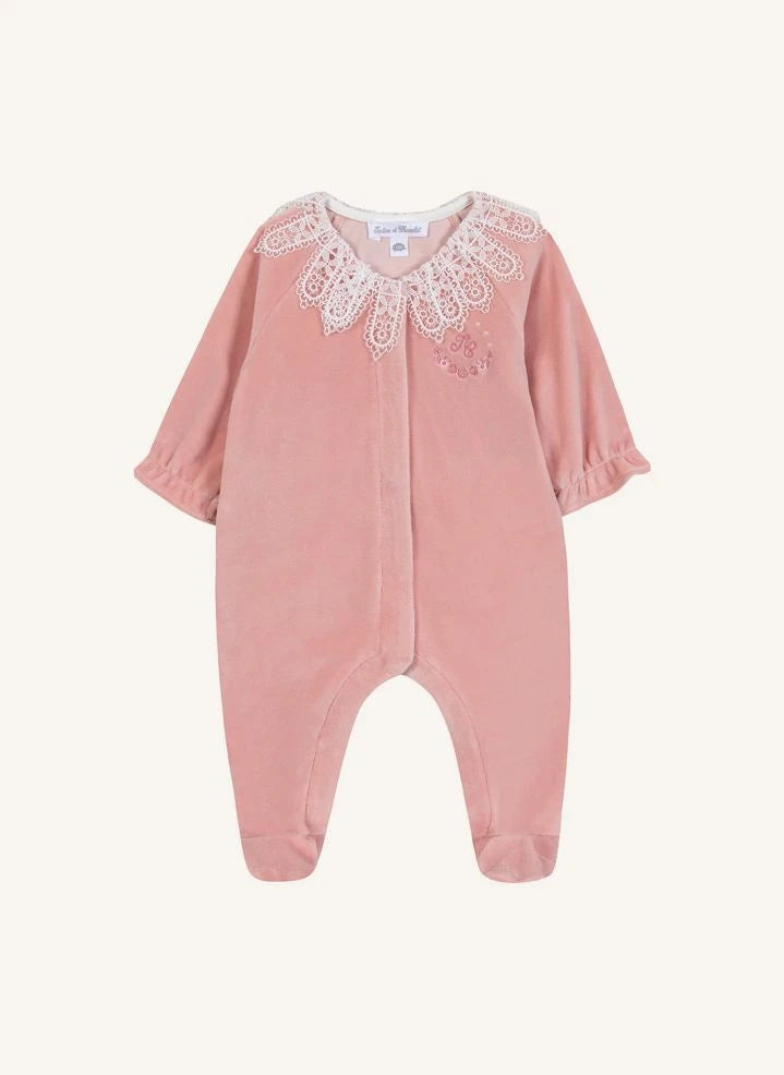 Tartine et Chocolat - Dantel Yakalı Pijama | Şeftali