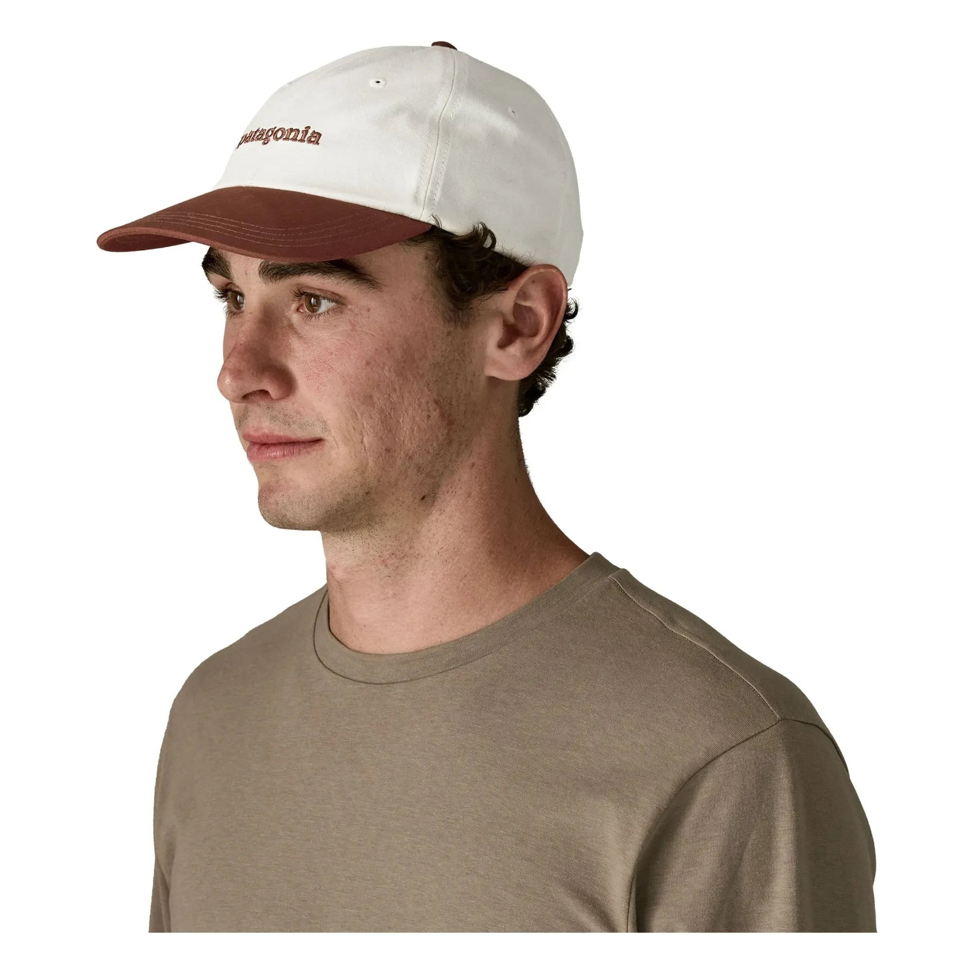 Patagonia - Gorra de algodón orgánico con diseño de Fitz Roy Icon | Beige