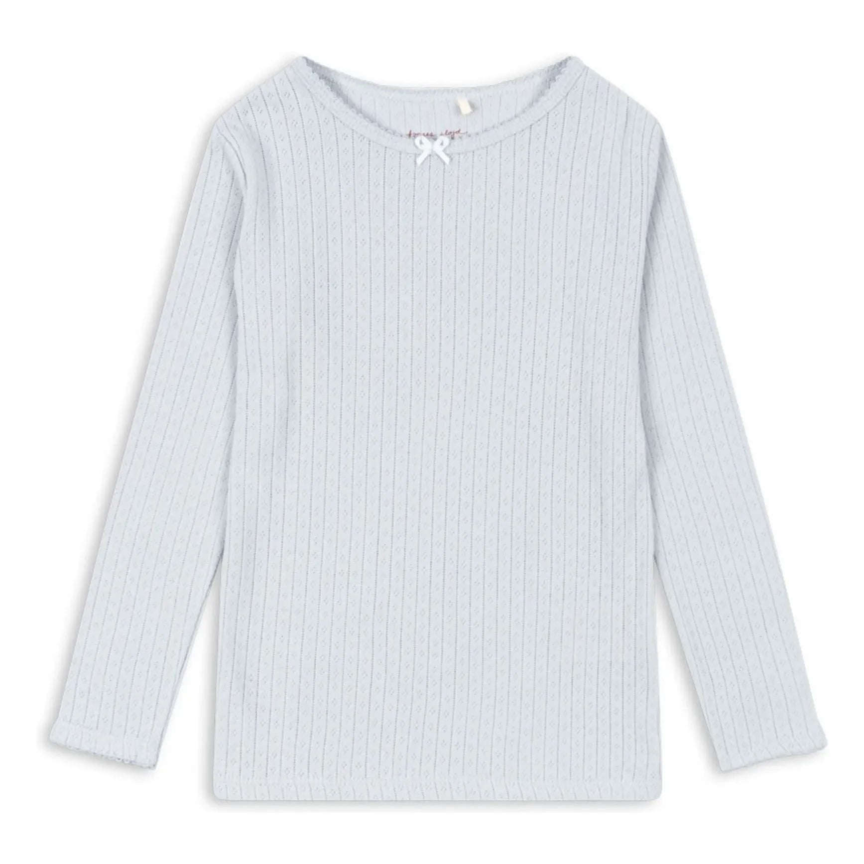 Konges Sløjd - Camiseta Minnie Pointelle de algodón orgánico | Azul pálido