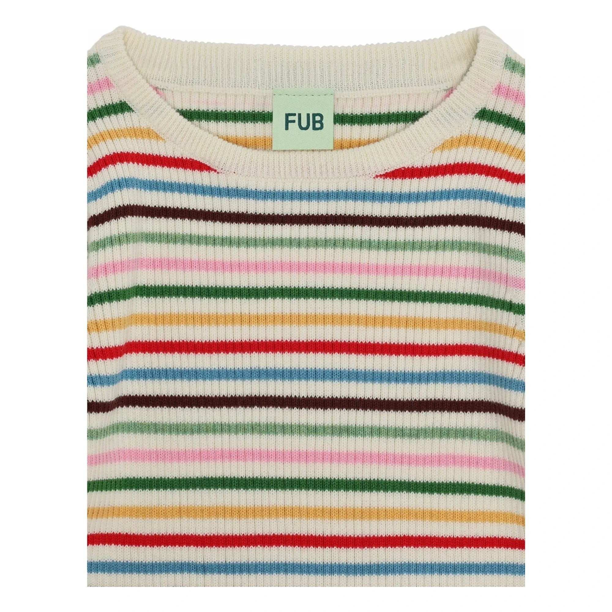 FUB - Jersey de Canalé Fino de Algodón Orgánico | Rojo