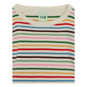FUB - Jersey de Canalé Fino de Algodón Orgánico | Rojo