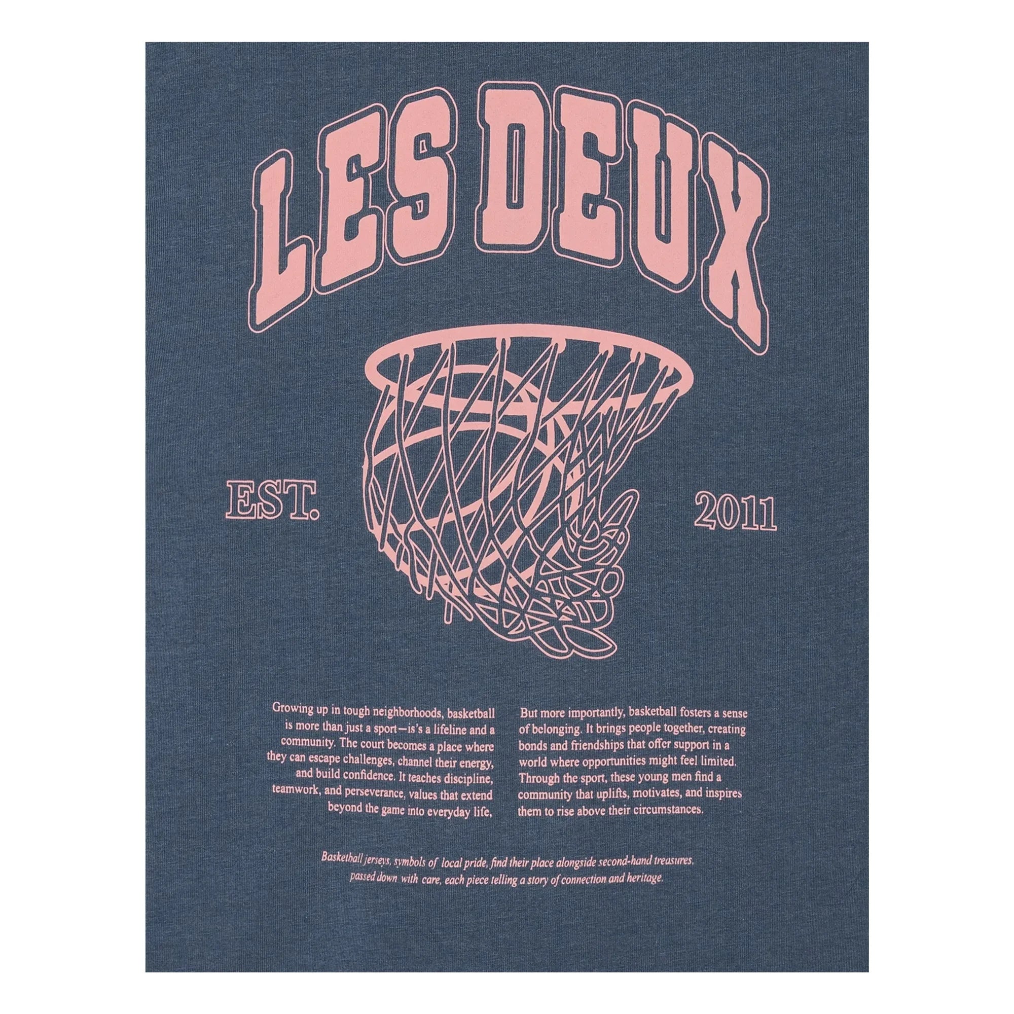 Les Deux - Camiseta de algodón orgánico Hoop | Azul