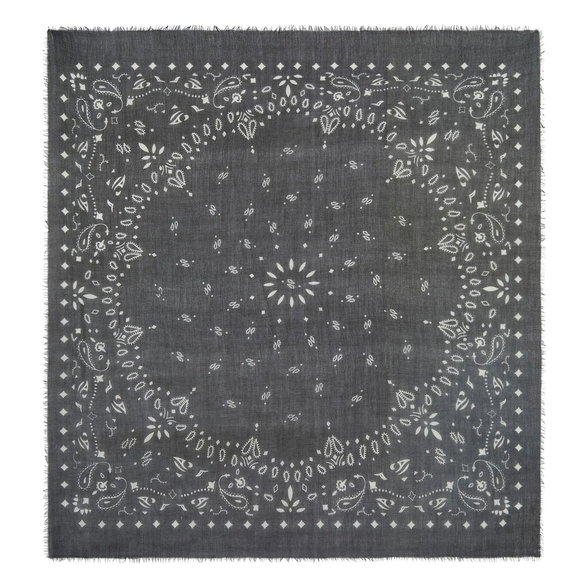 Kujten - Effy Kaşmir Voile Bandana | Siyah