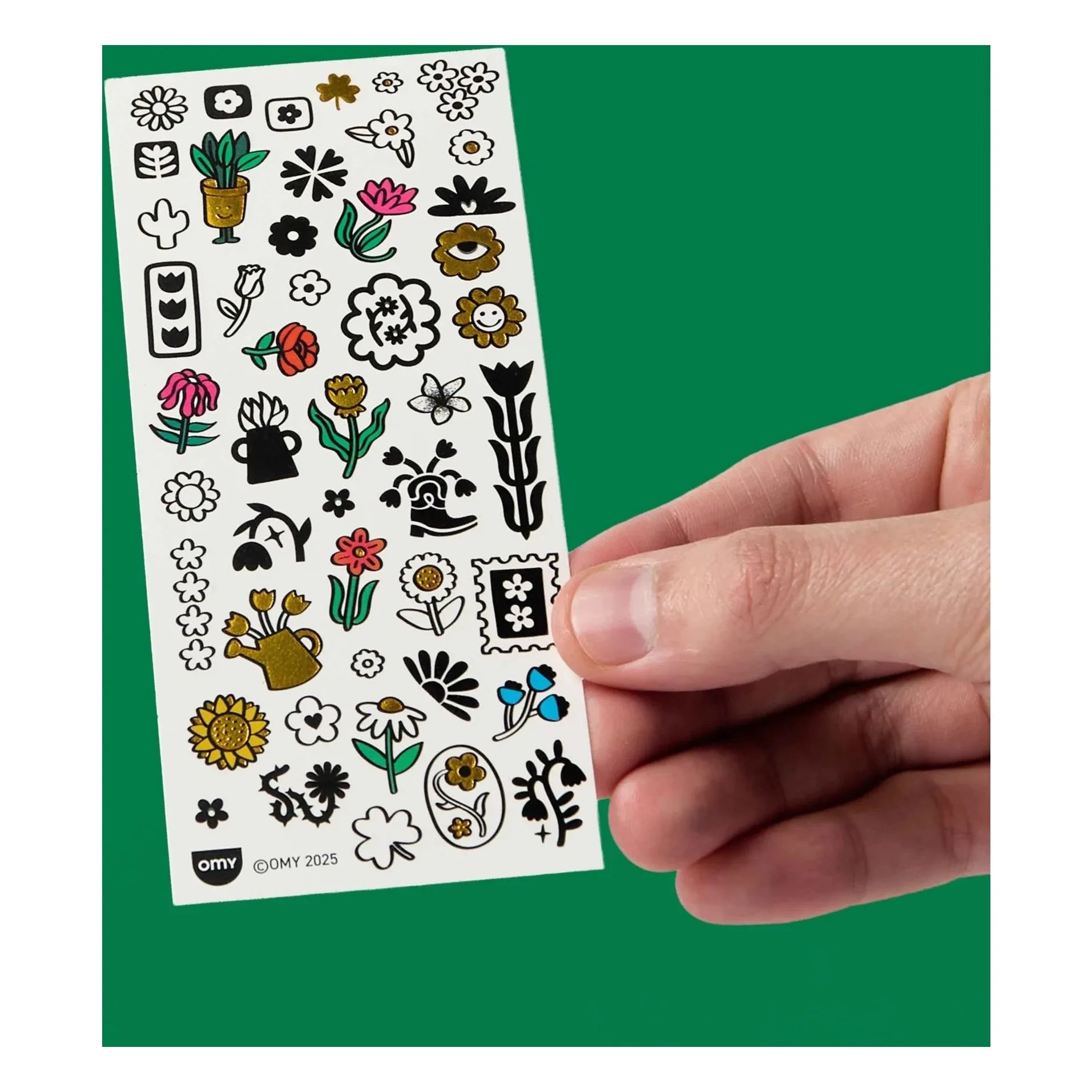 Omy - Flower Pop Tatuajes Temporales