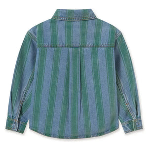 Tinycottons - Camisa vaquera a rayas | Azul