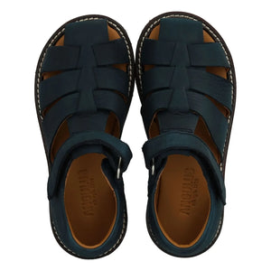 Angulus - Sandalias de pescador de nubuck para niños | Azul marino