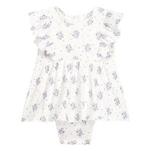 Louise Misha - Vestido de pana Lena Fleurie | Crema