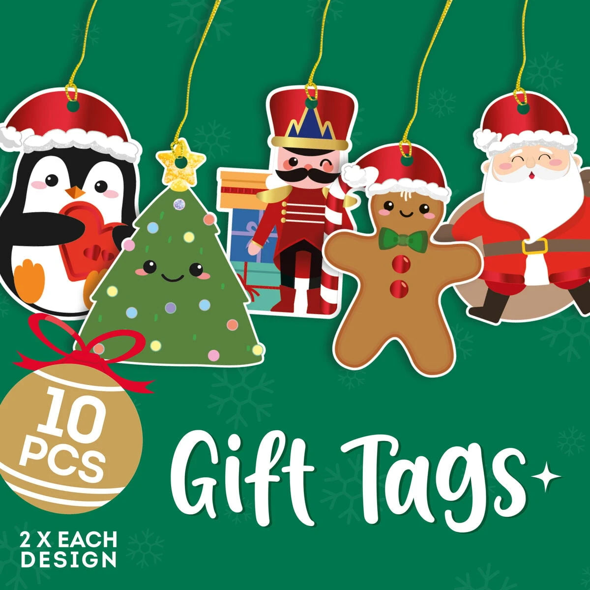 Legami - Set de 10 Etiquetas de Regalo de Navidad