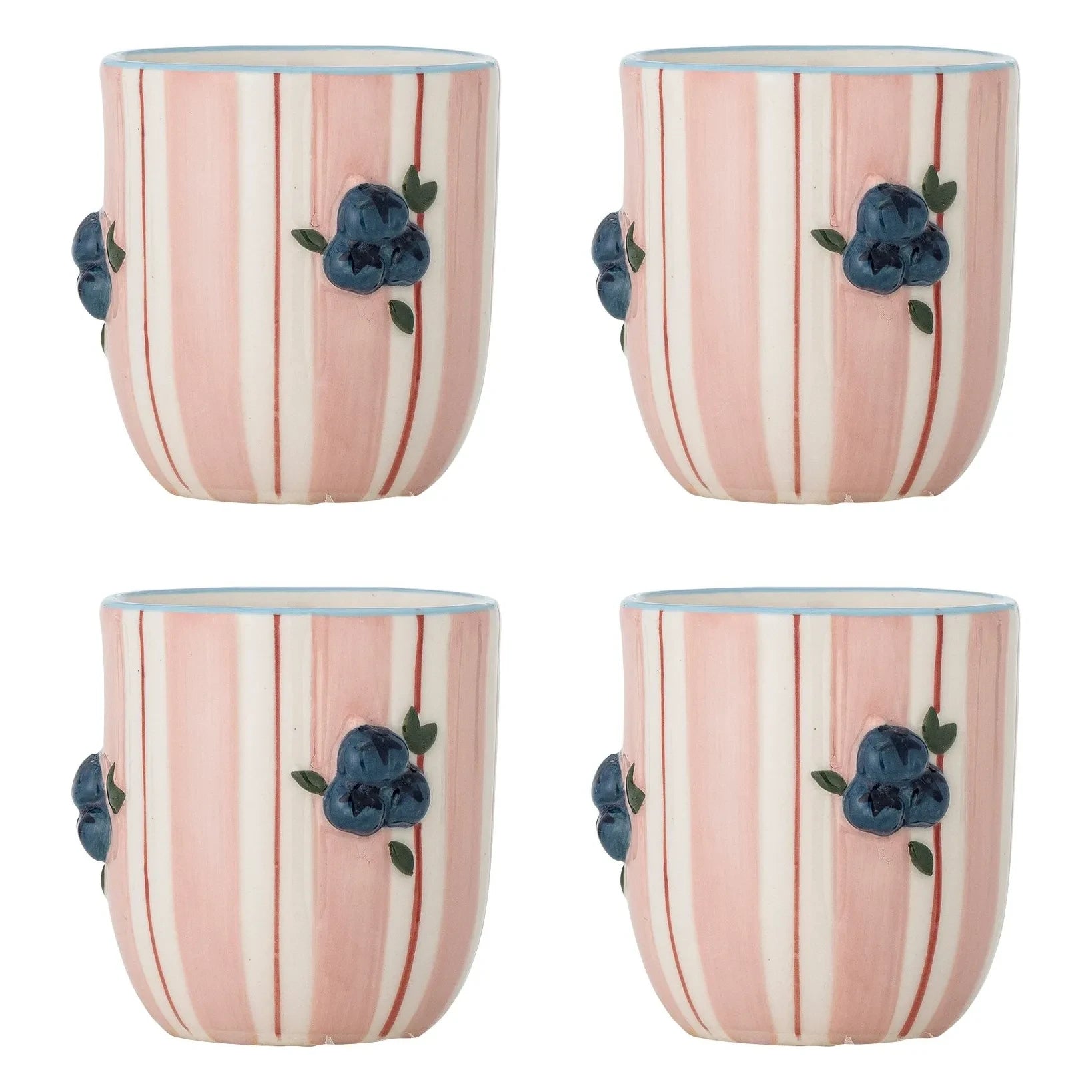 Bloomingville - Vasos Carry - Set de 4 | Rosa