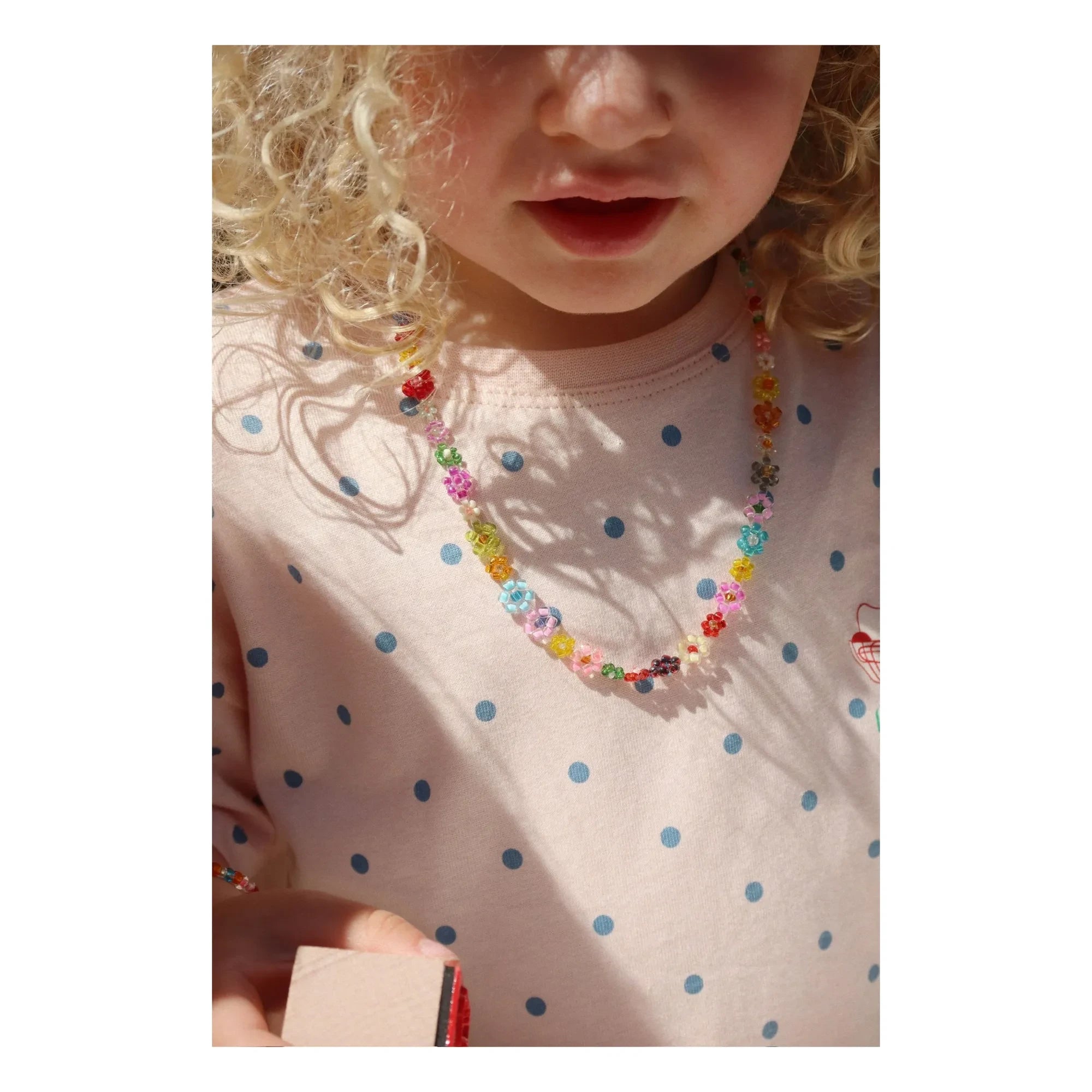 Konges Sløjd - Set de collar y pulsera de flores rosas