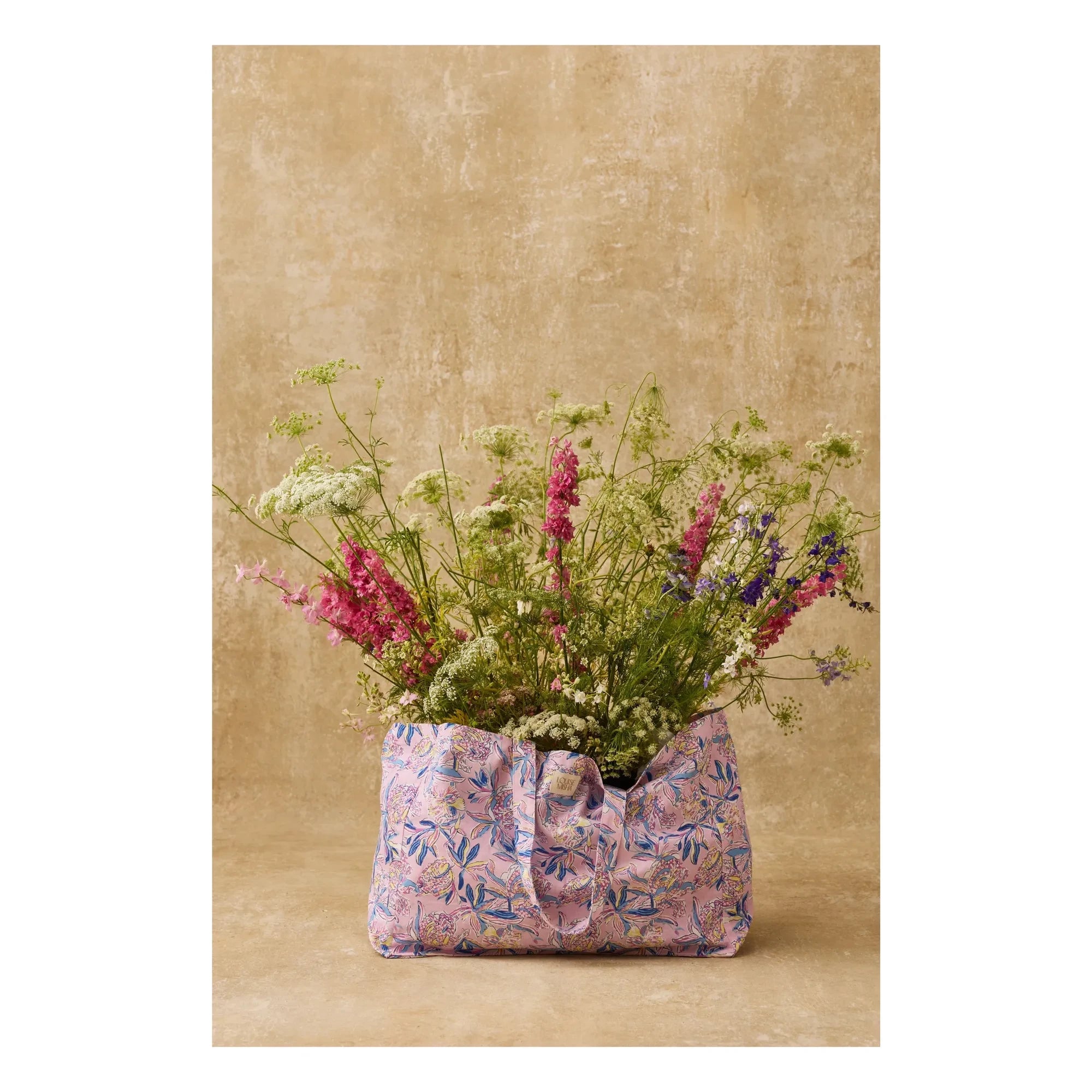 Louise Misha - Bolso tote de algodón Beverly | Rosa empolvado