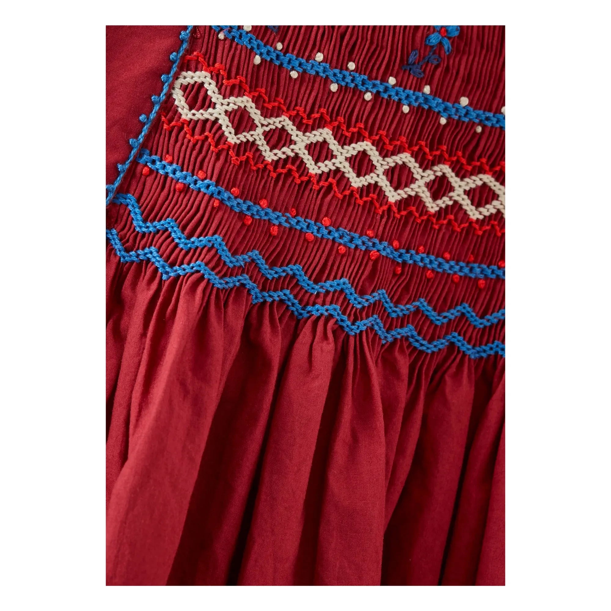 Caramel - Vestido fruncido de moringa | Rojo cereza