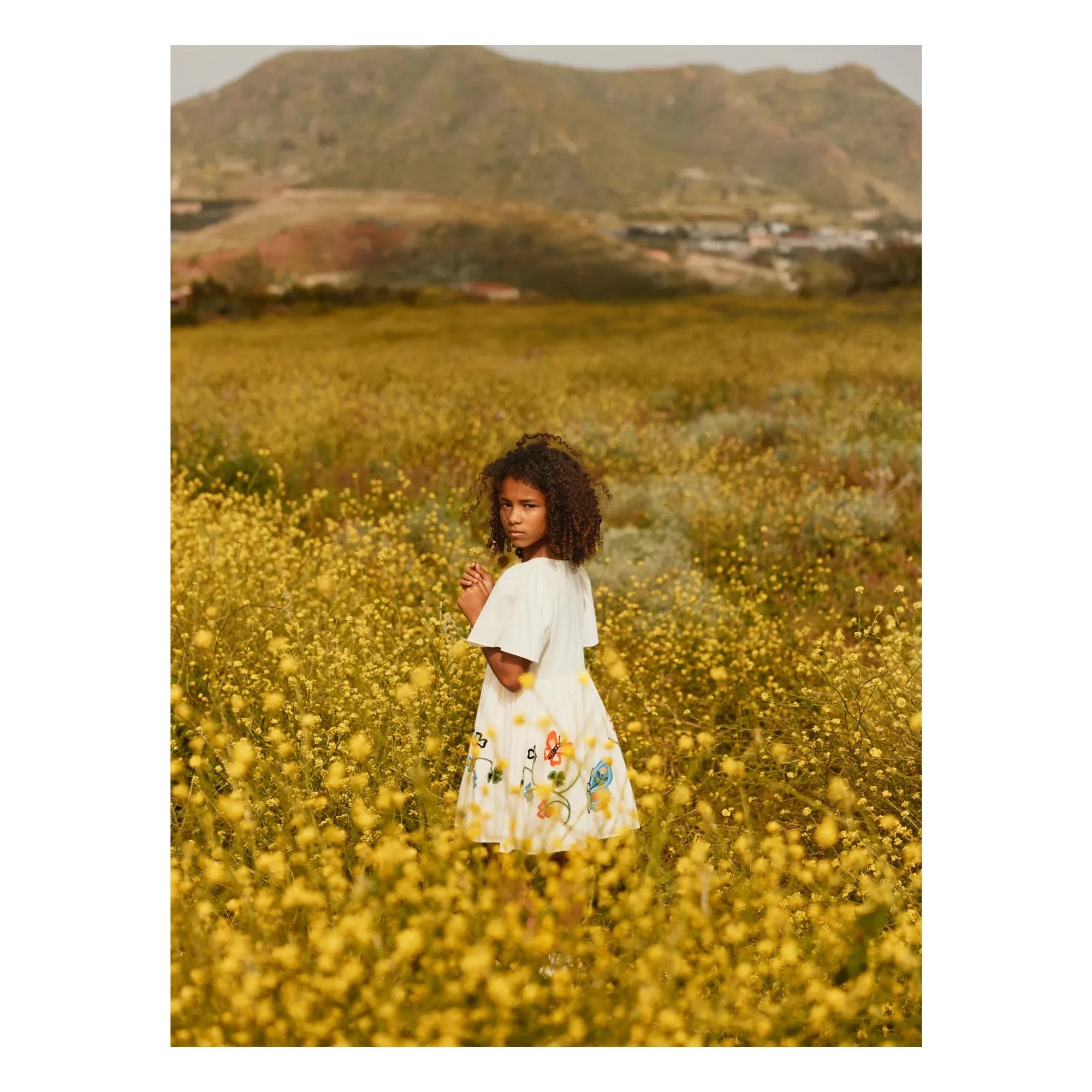 Molo - Vestido Margarita Mariposas Algodón Orgánico | Crema