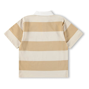 Molo - Polo de algodón orgánico a rayas Reef | Beige