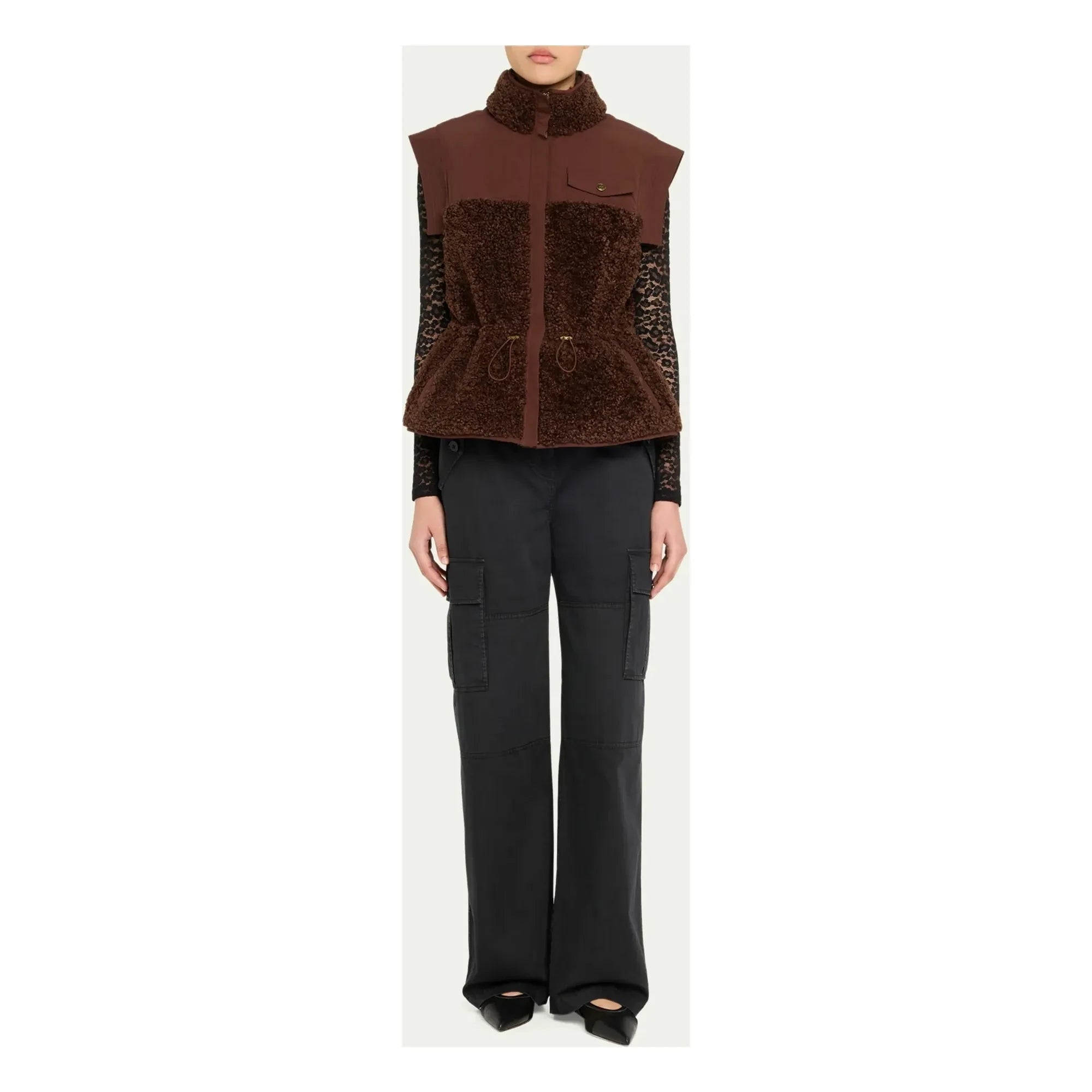 Ulla Johnson - Tariet Teddy Kolsuz Ceket | Bordo