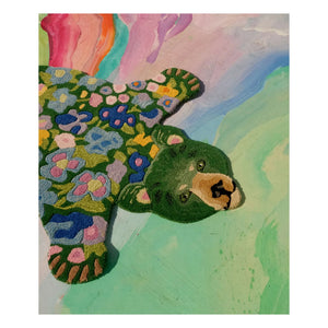 Doing Goods - Alfombra de oso de lana Josie Jardin | Verde