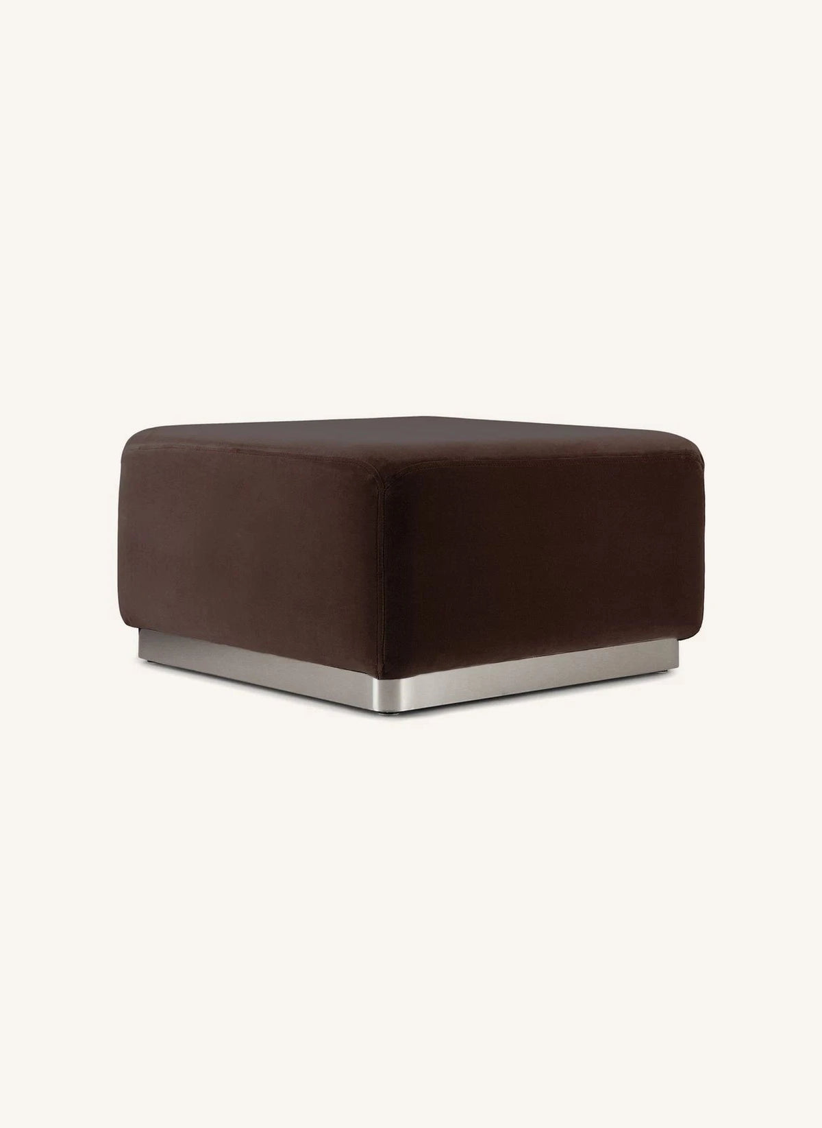 The Socialite Family - Puff de terciopelo suave Rotondo | Chocolate