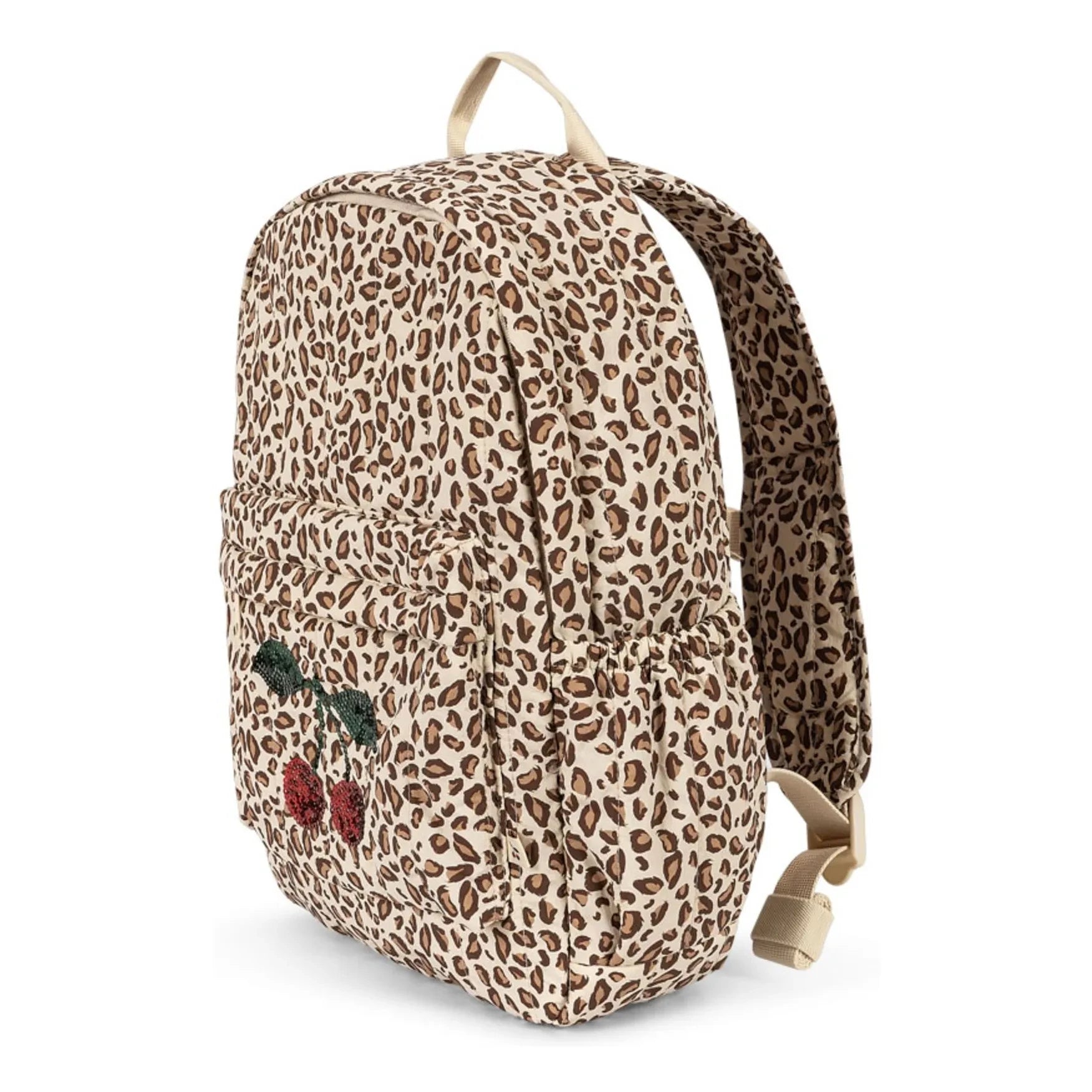 Konges Sløjd - Mochila de lentejuelas de leopardo | Marrón
