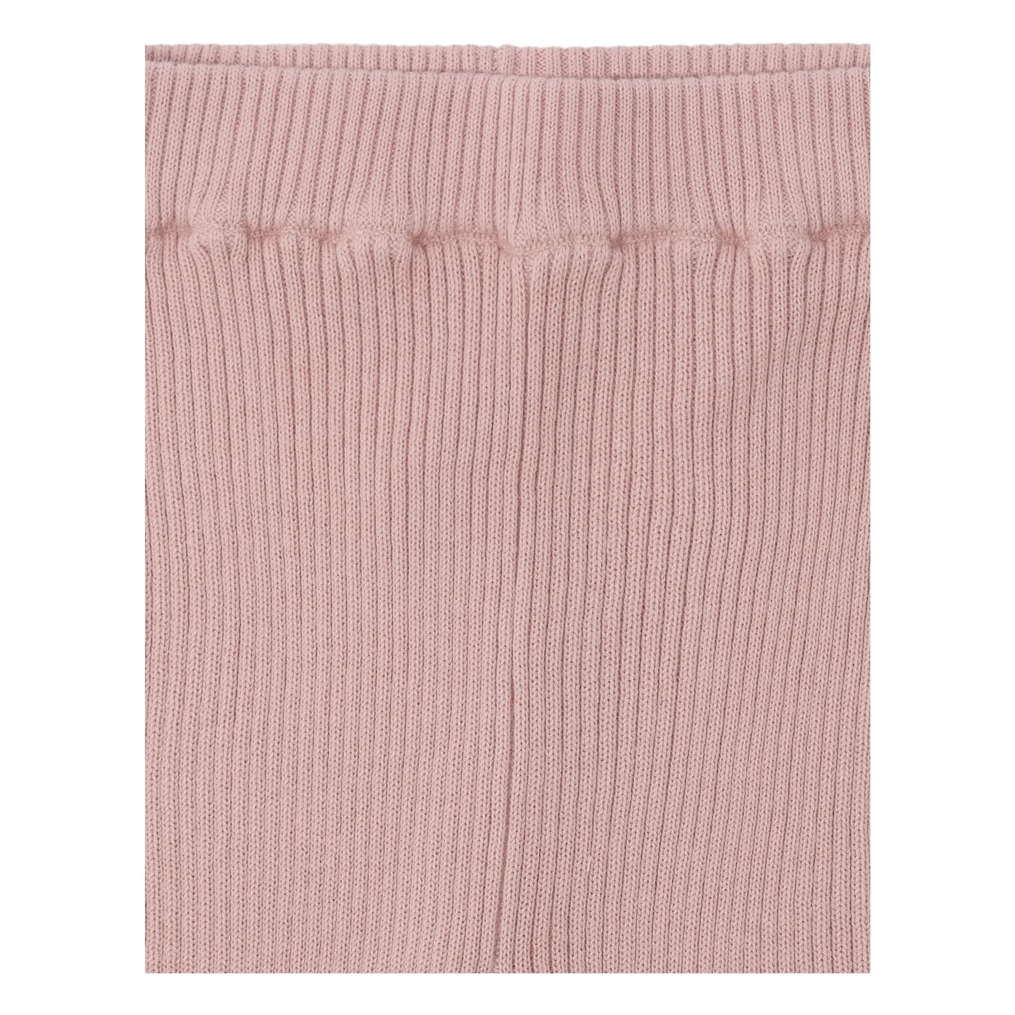 FUB - Leggings de algodón orgánico de punto fino con volantes | Rosa claro