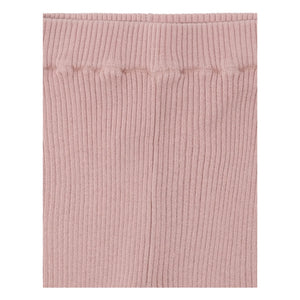FUB - Leggings de algodón orgánico de punto fino con volantes | Rosa claro
