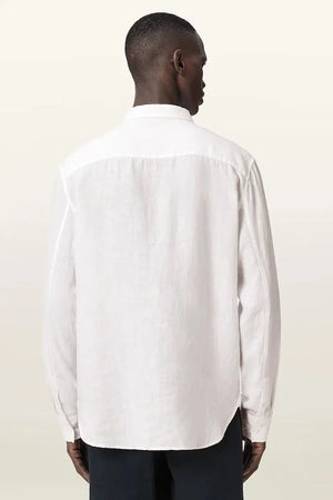 AllSaints camisa de lino para hombre LOOM