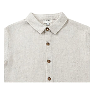 Donsje - Camisa de lino Brammie | Heather White