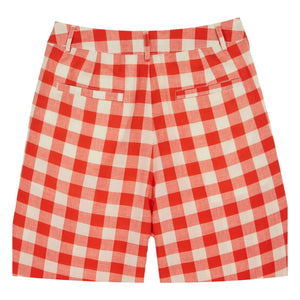 Emile et Ida - Pantalones a cuadros de algodón orgánico | Rojo