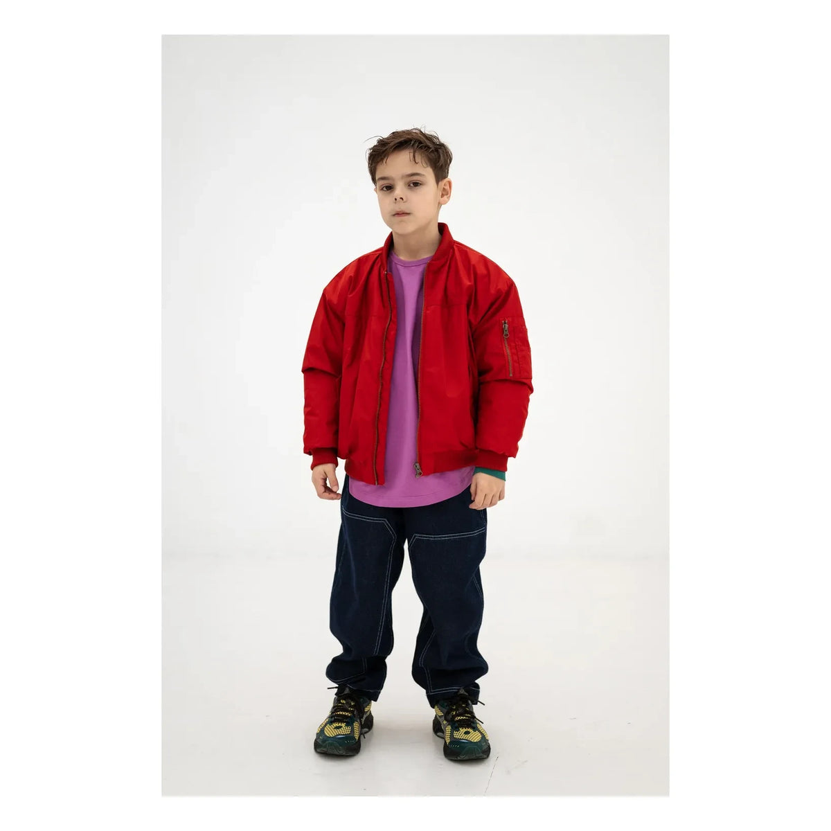 Repose AMS - Chaqueta Bomber de Fibra Reciclada | Rojo