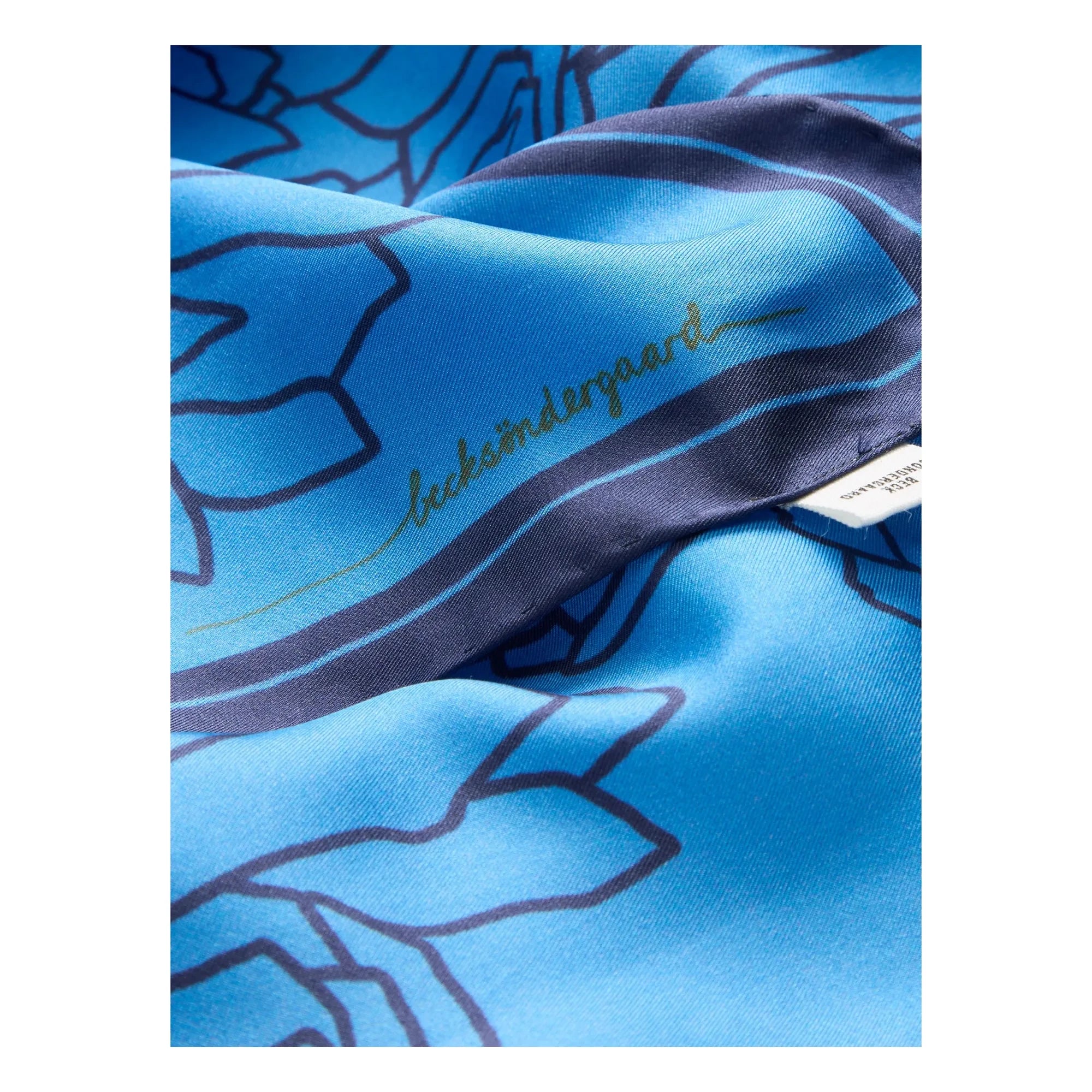 Becksöndergaard - Pañuelo de seda Stencia Tulip | Azul