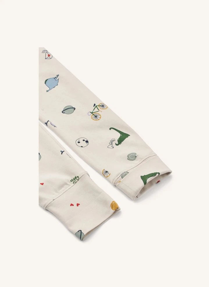 Liewood - Wilhelm Pijama de Algodón Orgánico con Diseño de Animales | Arena