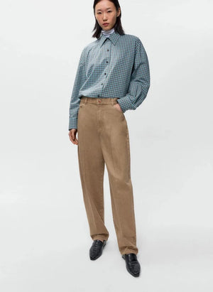 Cordera - Pantalones de Algodón con Corte de Zanahoria | Beige