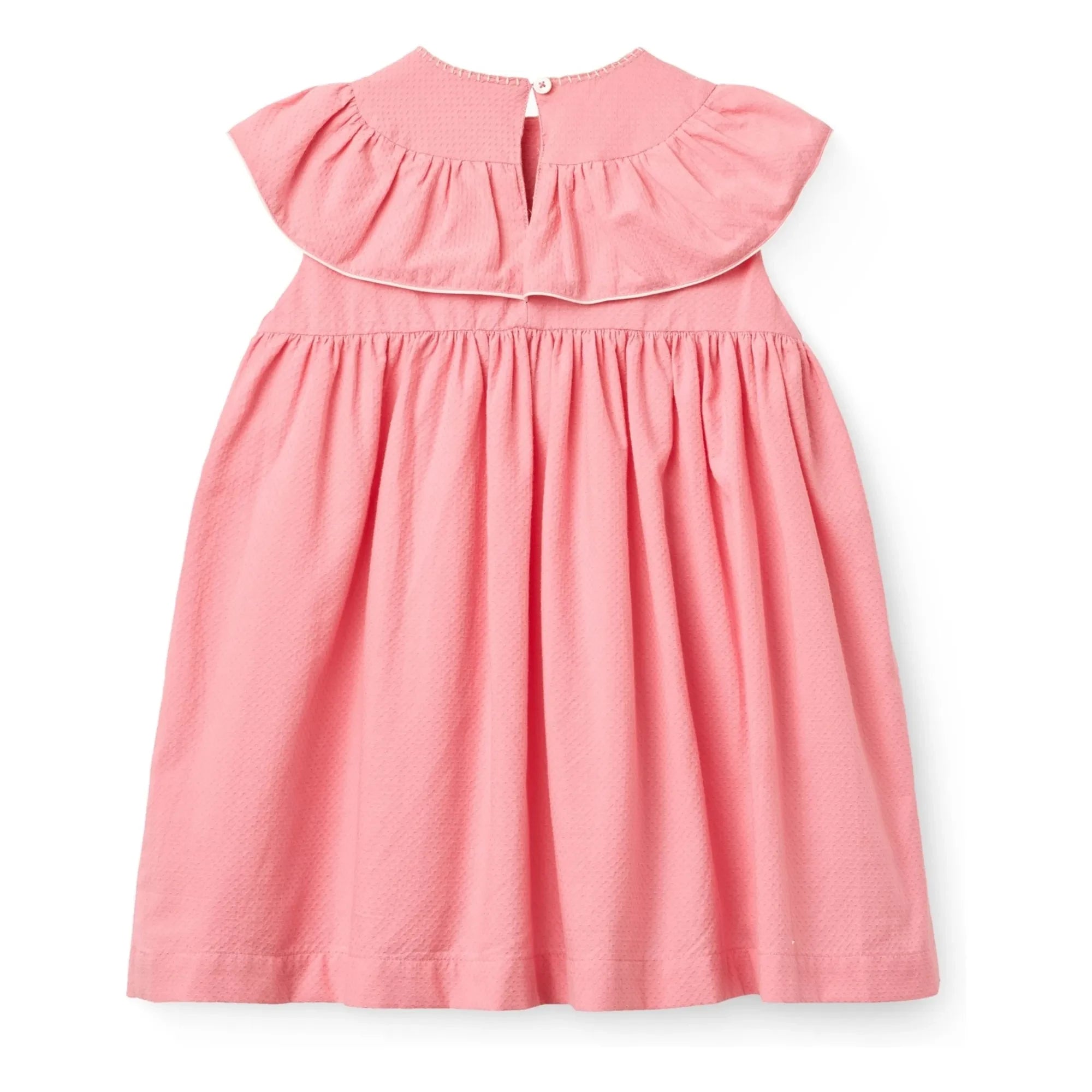 Copenhagen Colors - Vestido con cuello bordado de algodón orgánico | Rosa suave