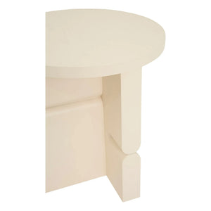 Nobodinoz - Mesita auxiliar de madera pintada de membrillo | Marfil