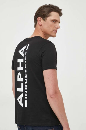Camiseta de Algodón Estampada Alpha Industries