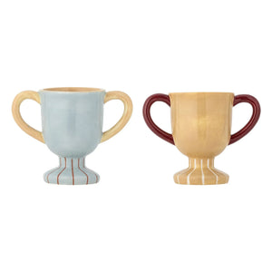 Bloomingville Mini - Tazas pequeñas de cerámica Trophy - Juego de 2 unidades