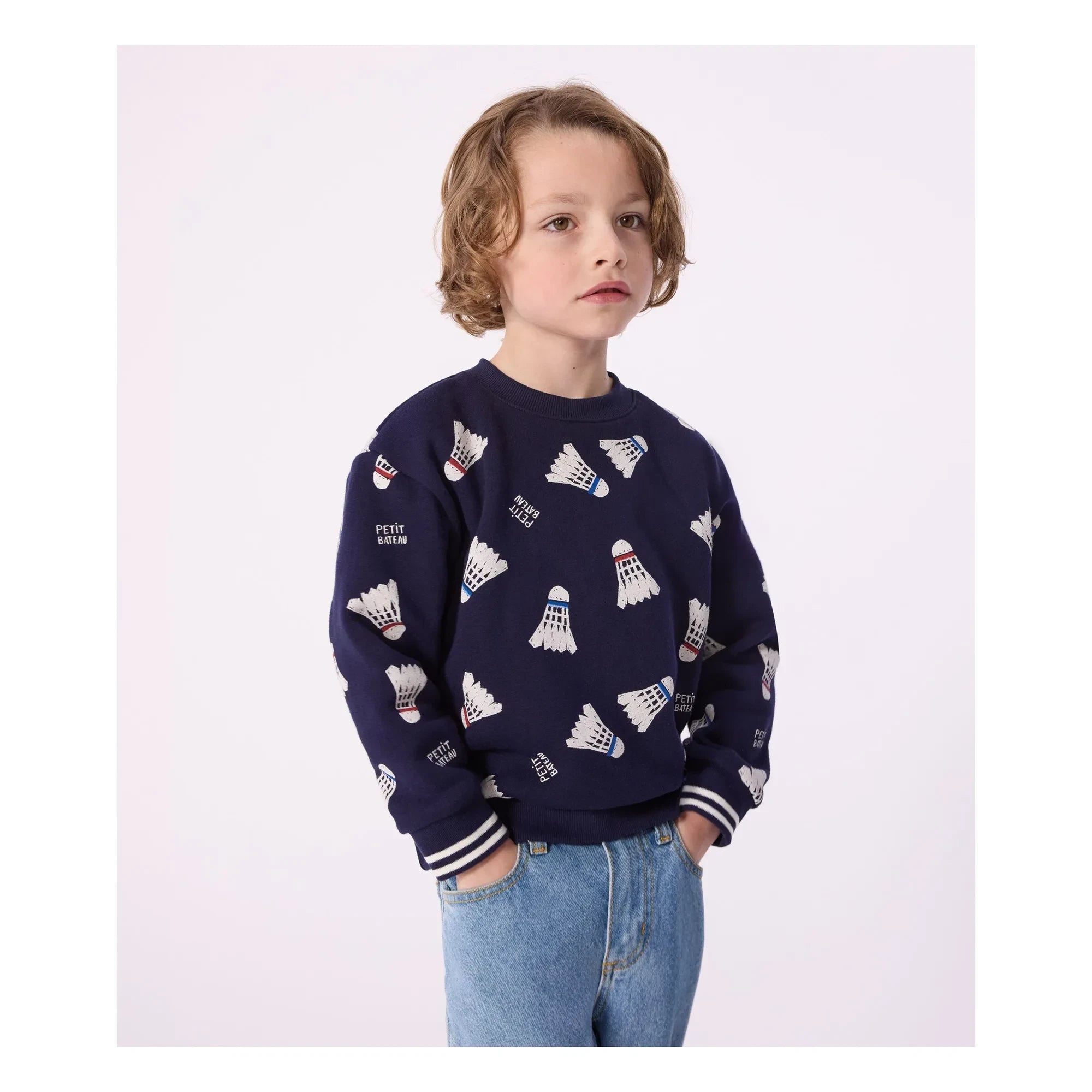 Petit Bateau - Forro polar de bádminton | Azul noche
