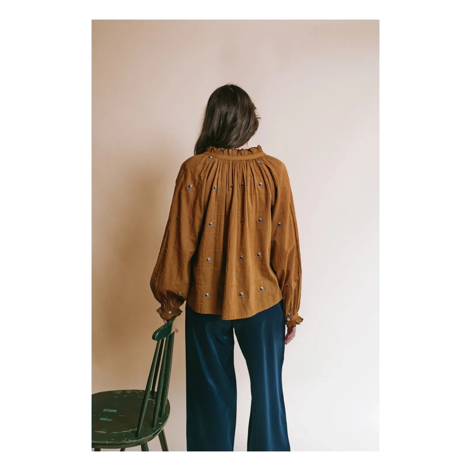 Emile et Ida - Vintage Elyana bluz | Taupe kahverengi