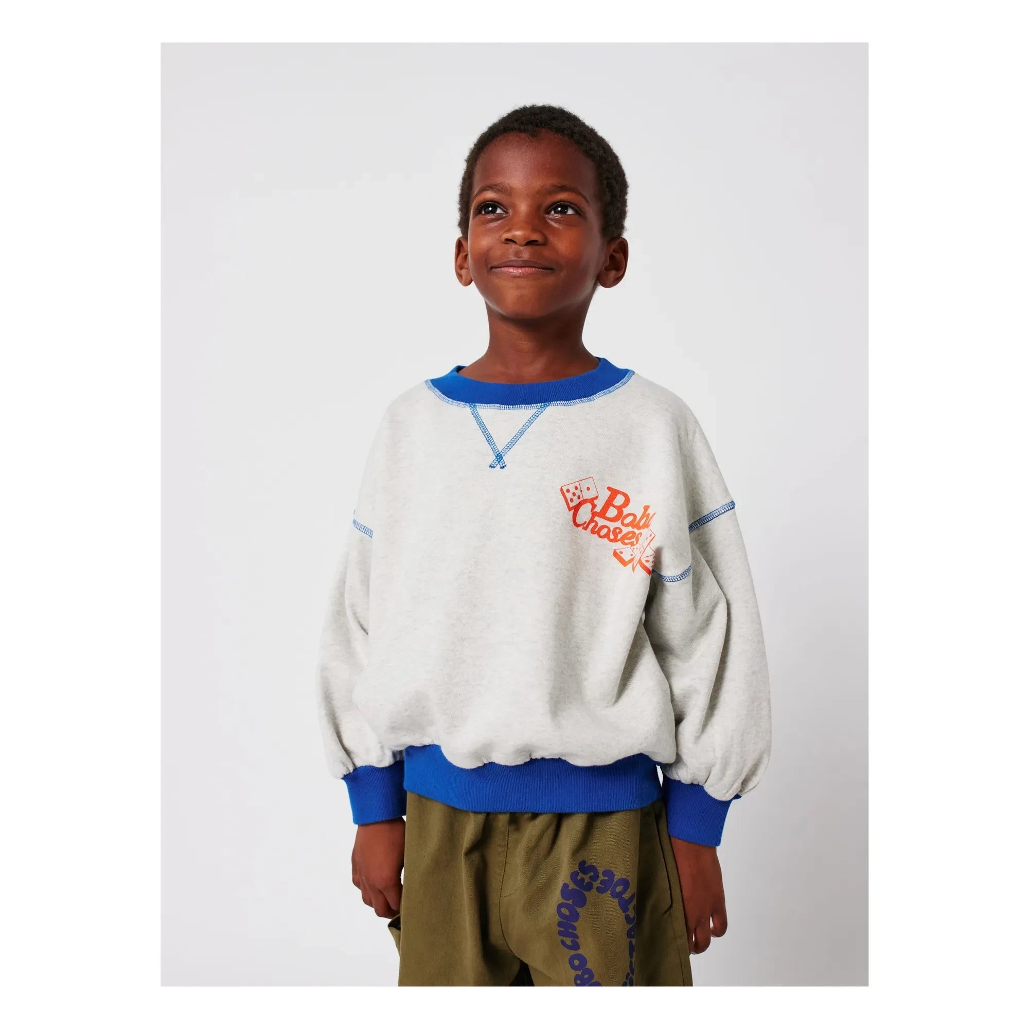 Bobo Choses - Sudadera Dice Bobo Choses Algodón Orgánico | Gris jaspeado