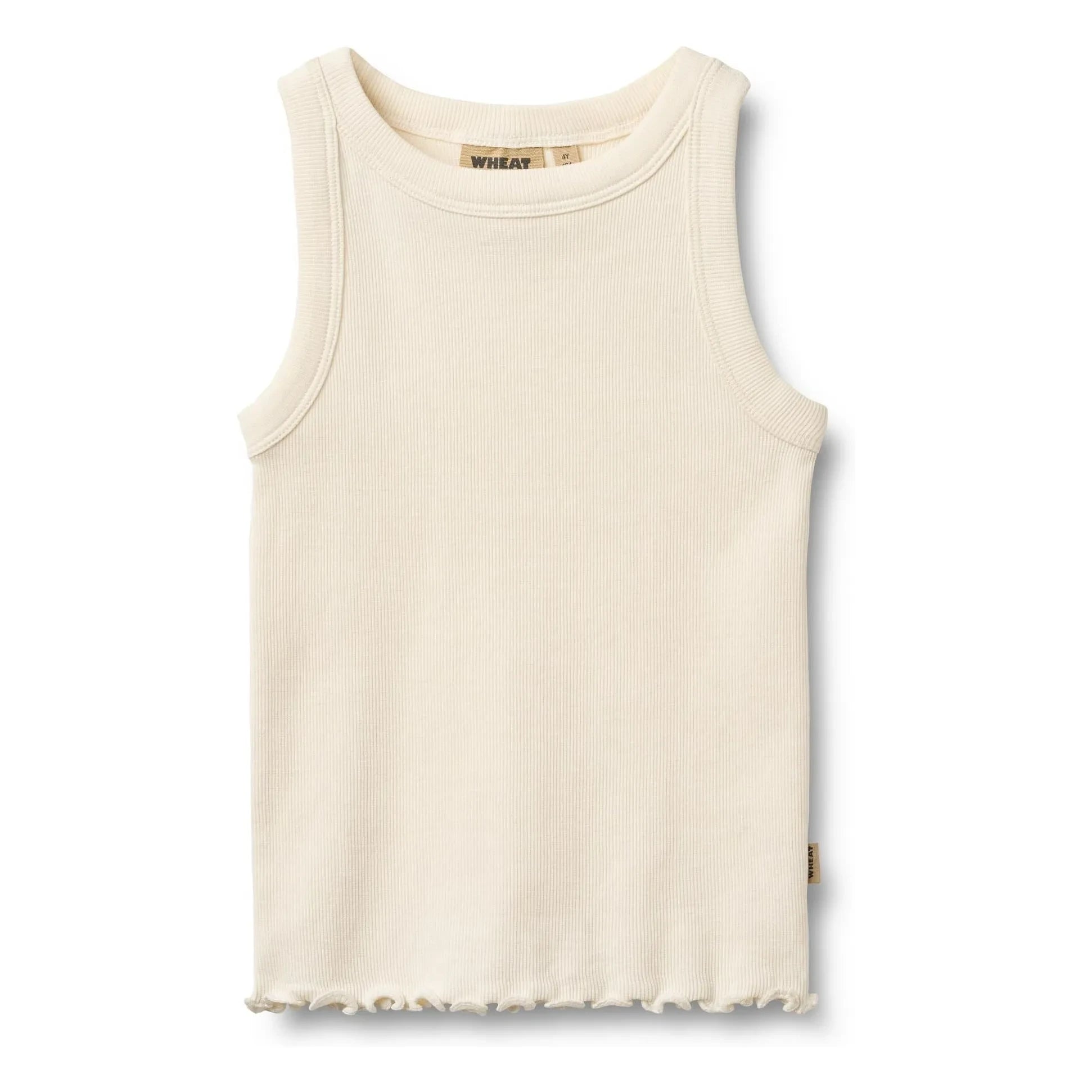 Wheat - Camiseta de tirantes acanalada de algodón orgánico Minka | Marfil