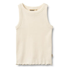 Wheat - Camiseta de tirantes acanalada de algodón orgánico Minka | Marfil
