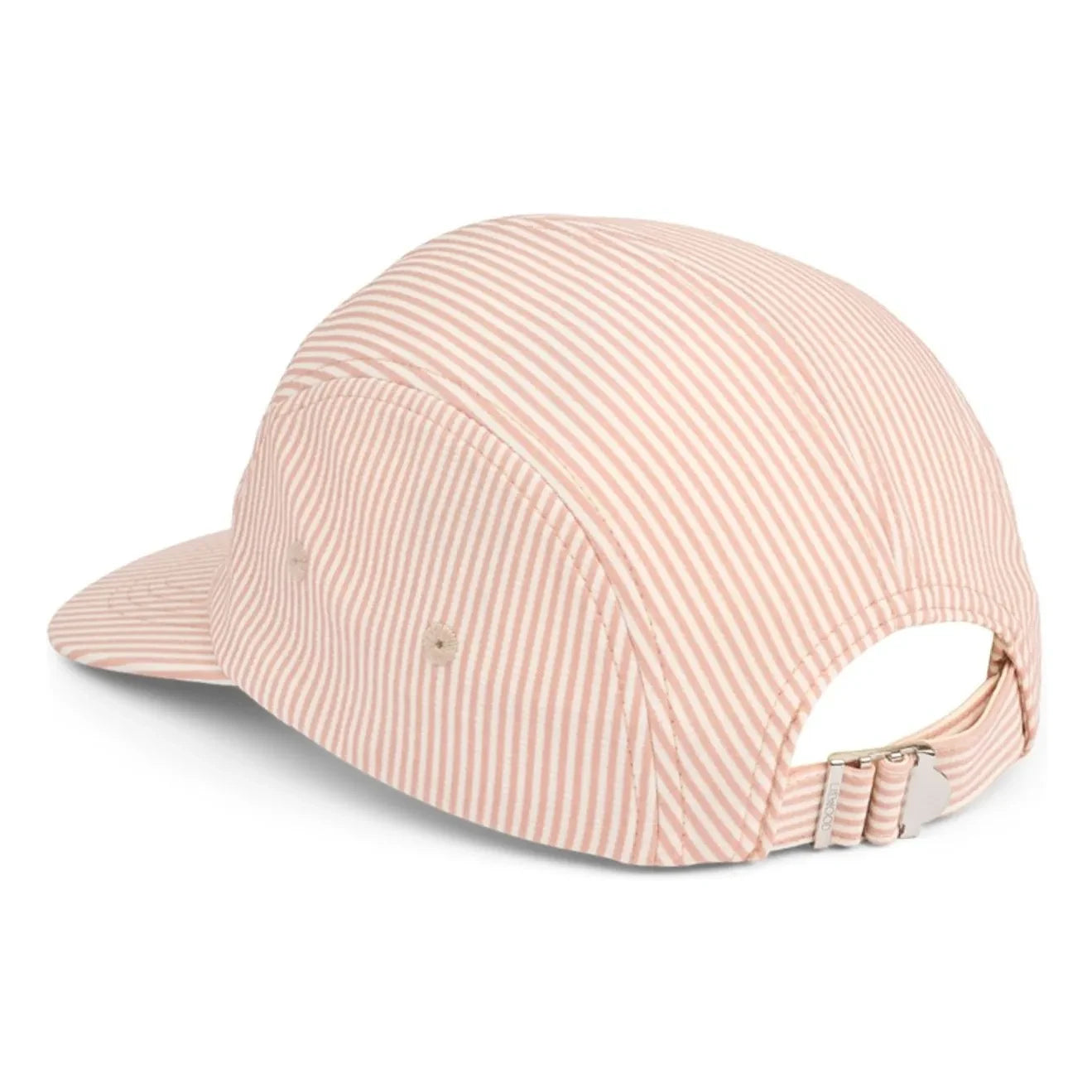 Liewood - Sombrero a rayas de seersucker de algodón orgánico Rory | Rosa