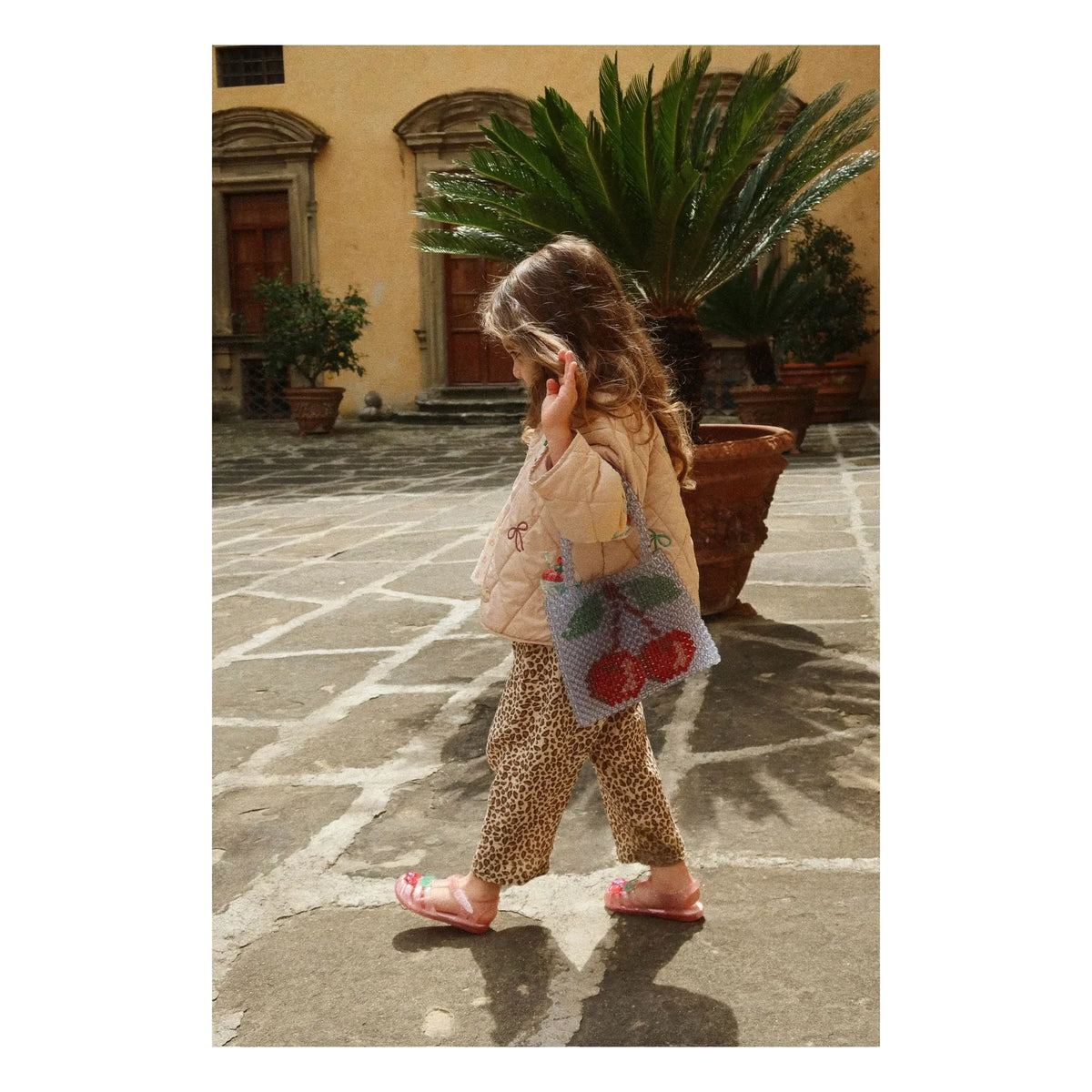 Konges Sløjd - Pantalones de algodón orgánico Coco Leopard | Marrón