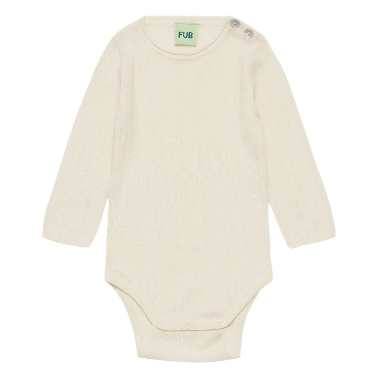 FUB - Merinos Yünü Fitilli Body | Ekru
