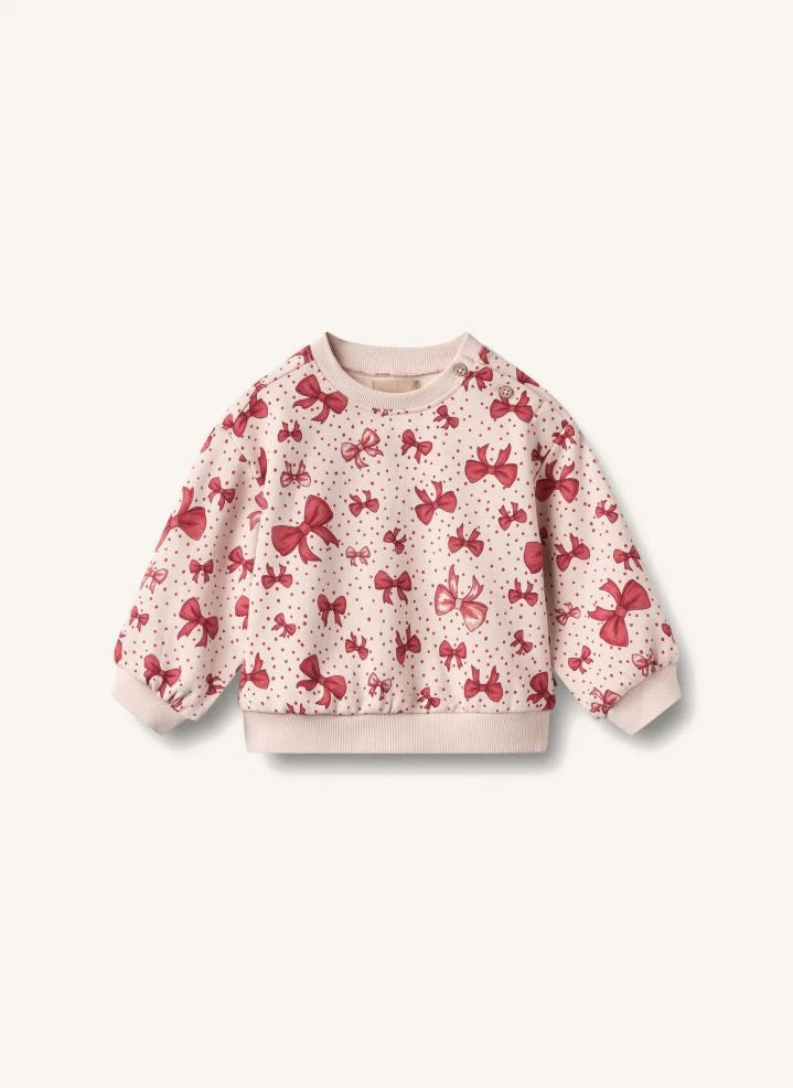 Wheat - Sudadera Lia con Nudo, Algodón Orgánico | Rosa azúcar